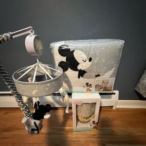 Mickey Crib Bedding, Lamp, and Mobile